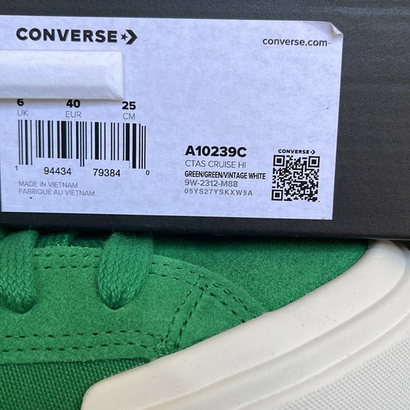 Converse Men’s CTAS A10239C CTAS CRUISE HI
GREEN/GREEN/VINTAGE WHITE Sneakers - Picture 16 of 16